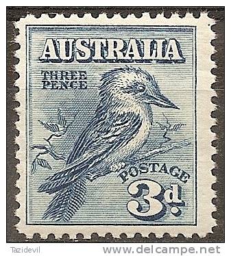 AUSTRALIA - 1928 3d Kookaburra. Scott 95. Mint Lightly Hinged * - Nuovi