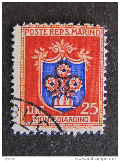 SAN MARINO-1945-46- "Stemmi" £. 25 US° (descrizione) - Gebraucht