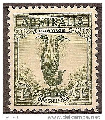 AUSTRALIA - 1932 1/- Lyrebird. Scott 141. Mint Hinged * (Tiny Hinge Thin) - Nuevos