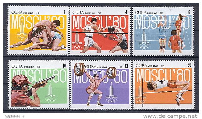 CUBA 2134/39 NEUF Préolympique Moscou - Nuevos