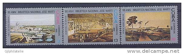 CUBA 2297/99 Bibliothéque Nationale - Unused Stamps