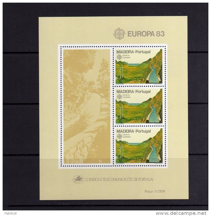 MADERA - MADEIRA PORTOGALLO PORTUGAL 1983 EUROPA FOGLIETTO SOUVENIR SHET BLOCO MNH - Madeira