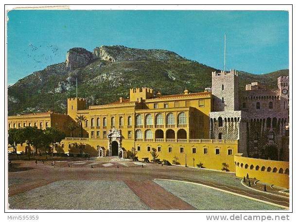0127 - Principauté De MONACO - Le Palais Du Prince - Circulée 1973 - Timbre De Monaco - Scan Recto-verso - Palacio Del Príncipe