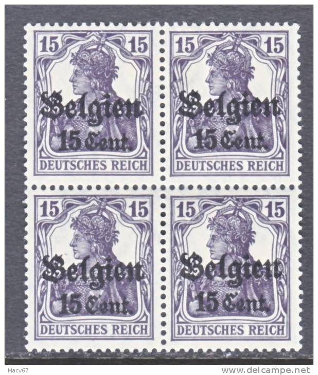 German Occupation Belgium N 16 X 4   **  * - Occupation 1914-18