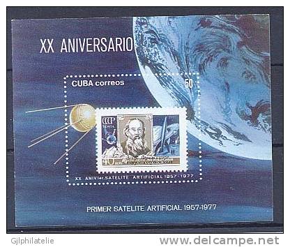 CUBA BF49 Premier Satellite Artificiel - Blocs-feuillets