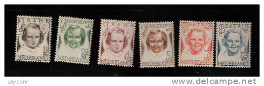 Netherlands - Semi-Postals - Princess Irene, Margriet And Beatrix - Scott B164-169 MNH - Neufs