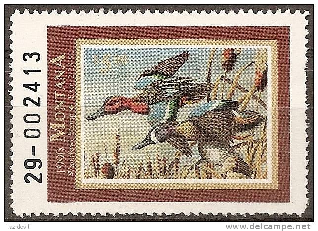 UNITED STATES -  1989 Montana Duck Hunting Stamp. MNH ** - Duck Stamps