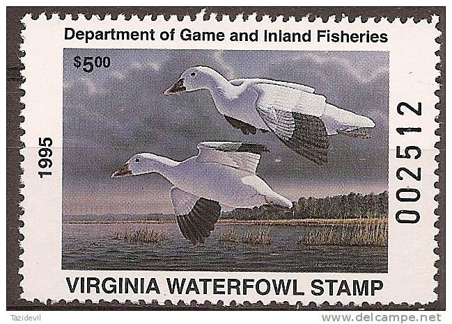 UNITED STATES -  1994  Virginia Duck Hunting Stamp. MNH **   0002512 - Duck Stamps