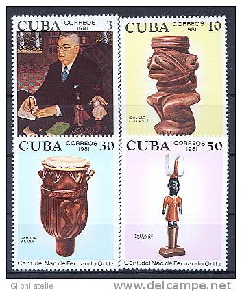 CUBA 2310/13 Folkloriste Fernando Ortiz - Unused Stamps