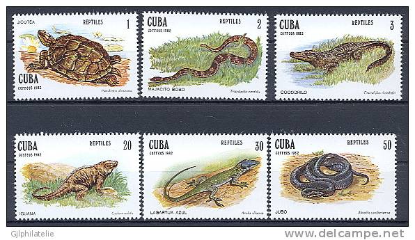 CUBA 2369/74 Reptiles - Serpents