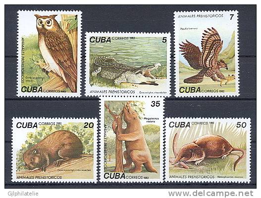 CUBA 2393/98 Animaux Préhistoriques - Unused Stamps