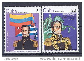 CUBA 2438/39 Simon Bolivar - Neufs