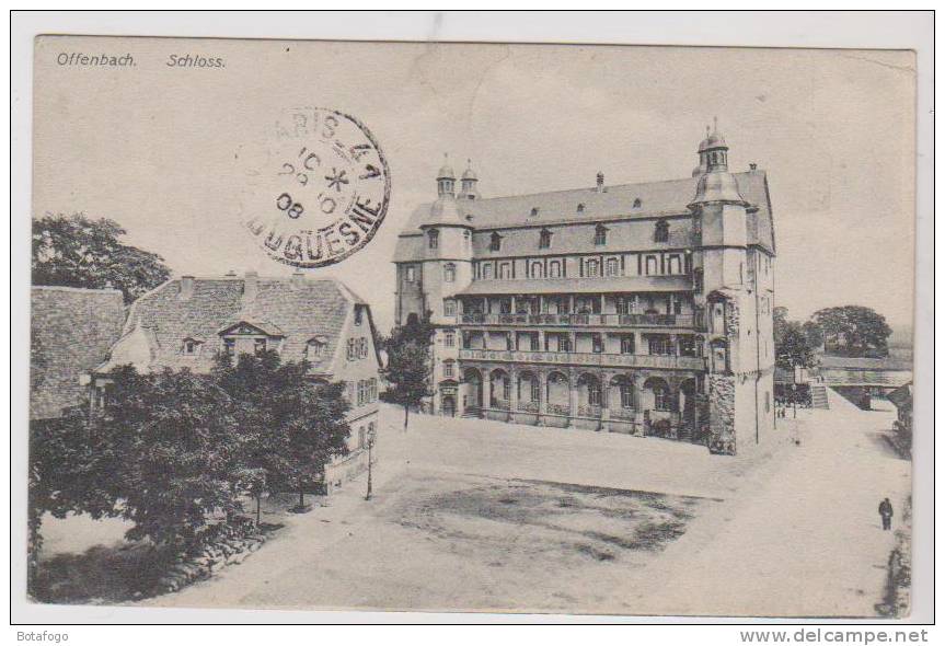 CPA OFFENBACH, SCHLOSS EN 1908 - Offenbach