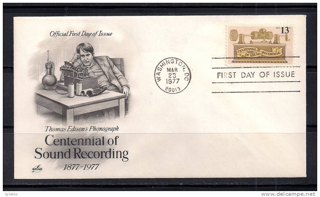 UNITED STATE 1977 FDC - 1971-1980