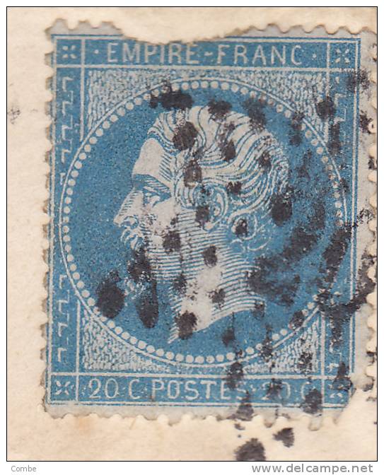 Lettre 1864, Paris étoile 20 Pour Lisbonne Portugal, Verso Lisboa, Affranchie 20c Au Lieu De 40cTaxe 240/ 1021 - 1849-1876: Période Classique