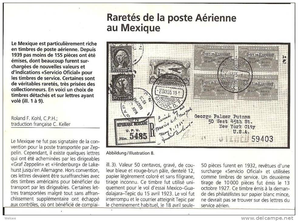 Raretés De La Poste Aeriennef 3 DIN A 4 Doppelseiten - Posta Aerea E Storia Aviazione