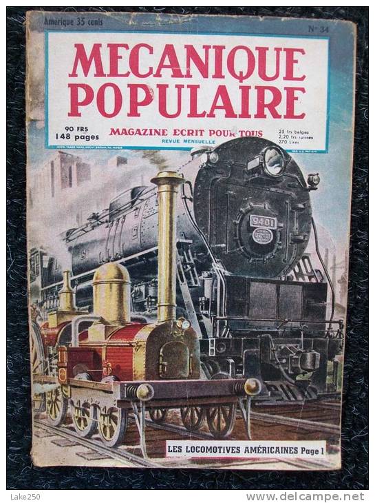 MECANIQUE POPULAIRE N°34 Del Marzo 1949 - Periódicos - Antes 1800