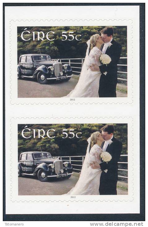 IRELAND/Irland/Eire 2012 Weddings Adhesive Pair** - Unused Stamps