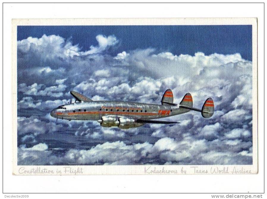 B57193 Airplains Avions Constellation Trans World Airline Not Used Perfect Shape - 1946-....: Moderne