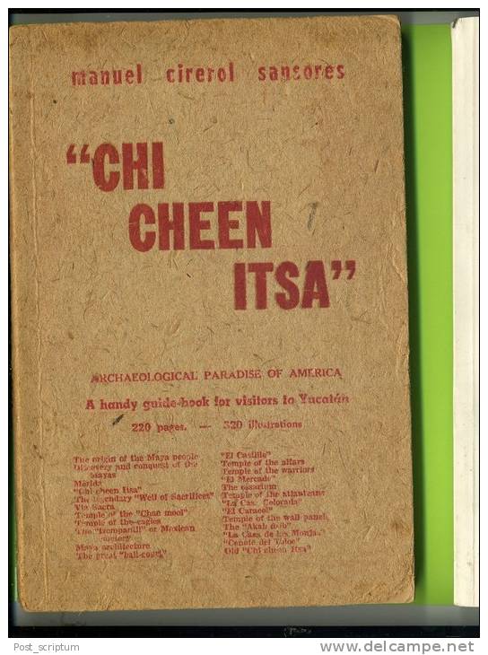 Livre - Livre En Anglais - Archéologie - Chi Cheen Itsa - Archeological Paradise Of America - Guide Book To Yucatan - Nordamerika