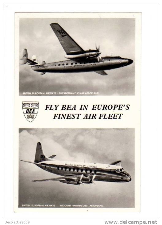 B57226 Airplains Avions BEA Elizabethan And Discovery Class Aeroplanes Not Used Perfect Shape - 1946-....: Moderne