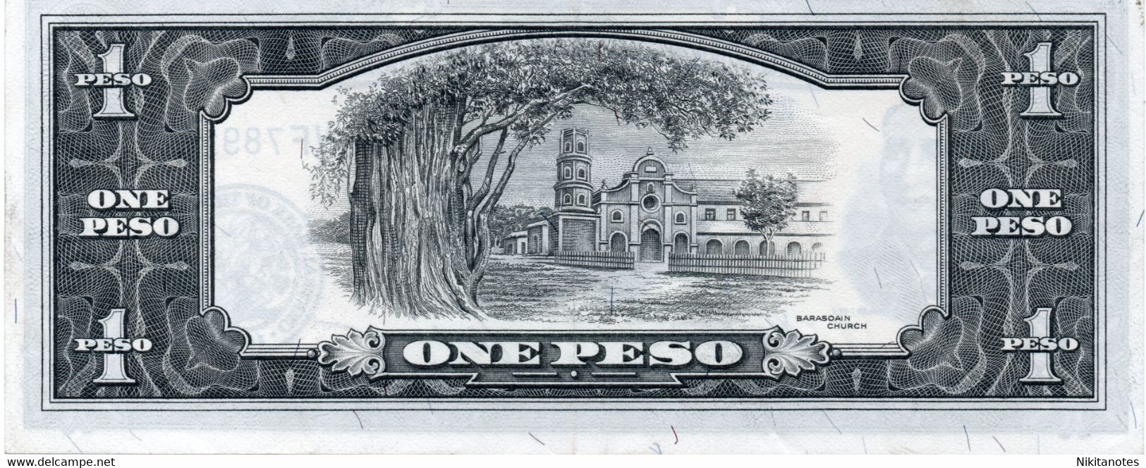 1949 PHILIPPINES 1 Peso Banknote See Scan Pk 133h - Filippijnen