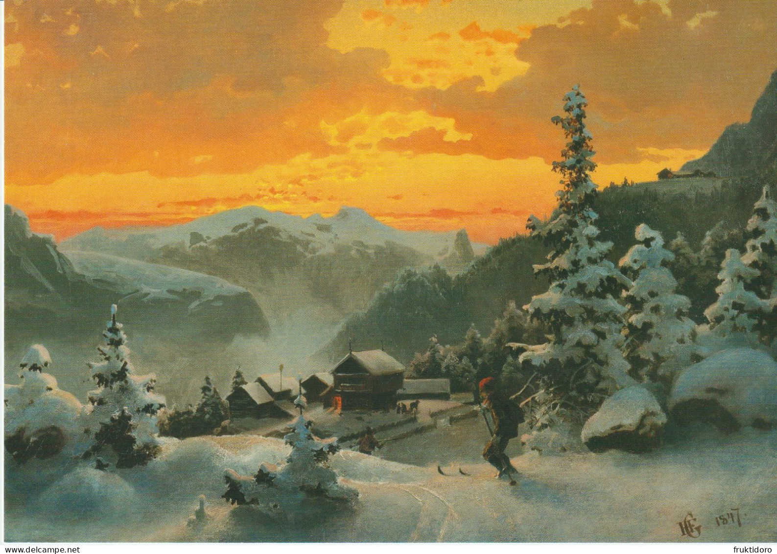 Norway Postal Stationery 2005 Christmas Painting - Hans Gude 'From Telemark' - Axel Ender 'Local Journey From A Farm' ** - Postal Stationery