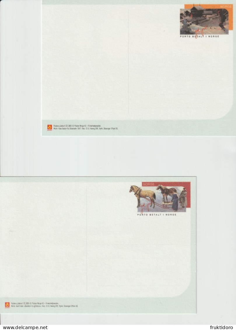 Norway Postal Stationery 2005 Christmas Painting - Hans Gude 'From Telemark' - Axel Ender 'Local Journey From A Farm' ** - Enteros Postales