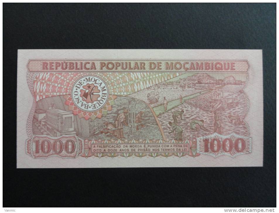 1989 - Billet 1000 Meticais S Machel - Mozambique - UNC - CA0005966 - 3 Zéro ! - Mozambique