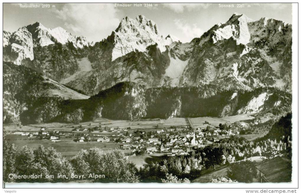 GERMANY-OBERAUDORF AM INN BAYR. ALPEN-BLICK VOM BERGGASTHOF 850 M -CIRCULATED -1960 - Berchtesgaden