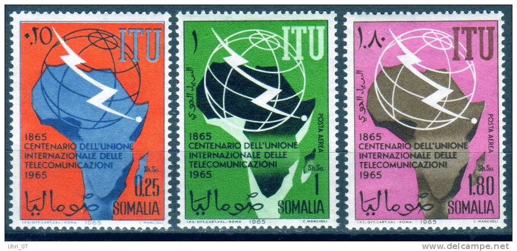 Somalia 1965 ITU  Mi.-Nr. 71 - 73 ** Mnh - Somalia (1960-...)