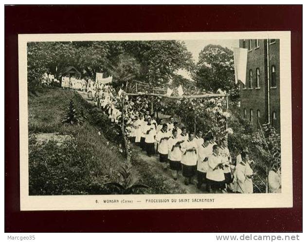 Wonsan Procession Du Saint Sacrement édit.oeuvre St Pierre Apotre N° 6 Animée Religion - Korea, North