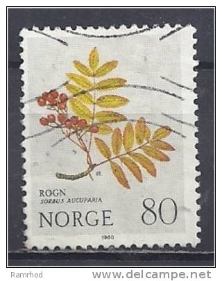 NORWAY 1980 Flowers - 80ore - Rowan Berries (Sorbus Aucparia) FU - Gebraucht