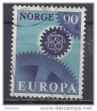 NORWAY 1967 Europa - 90ore Cogwheels FU - Used Stamps