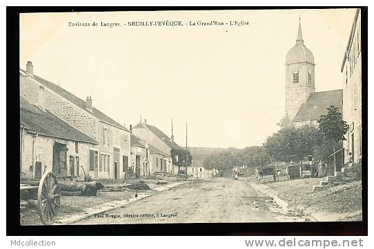 52 NEUILLY L'EVEQUE /       La Grand'rue - L'église     / - Neuilly L'Eveque