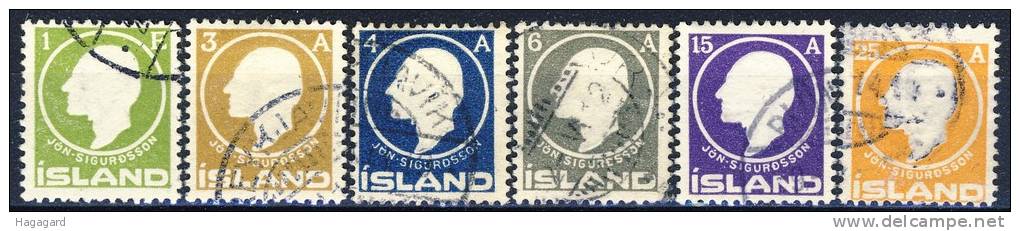 #Iceland 1911. Michel 63-68. Cancelled(o) - Used Stamps