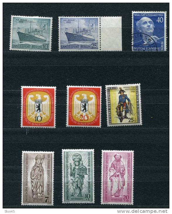 Germany/Berlin 1955 Mi 126-134 MNH Complete Year Cv 60 Euro - Ungebraucht