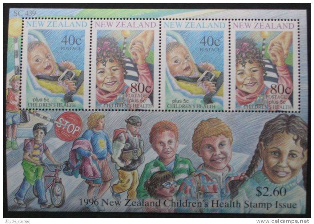 1996 NOUVELLE-ZÉLANDE New Zealand Children's Health ** MNH Vélo Cycliste Cyclisme Bicycle Cyclist Cycling Fahrrad [AF07] - Cycling