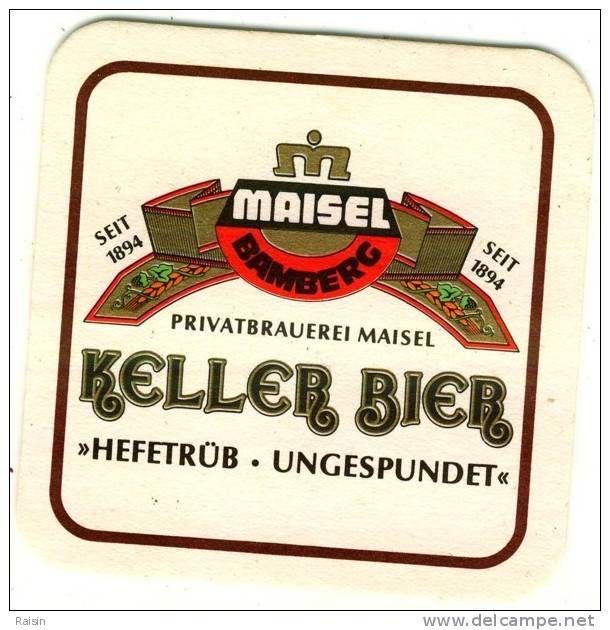 Sous Bock  Keller Bier Maisel Bi-face Très Bon état - Sous-bocks