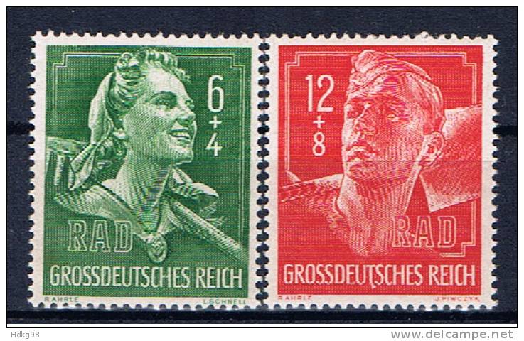 DR Deutsches Reich 1944 Mi Mnh 894-95 Reichsarbeitsdienst - Ungebraucht