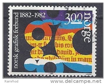 NORWAY 1982 Centenary Of Graphical Union Of Norway - 3k. Offset Litho Printing Rollers FU - Oblitérés