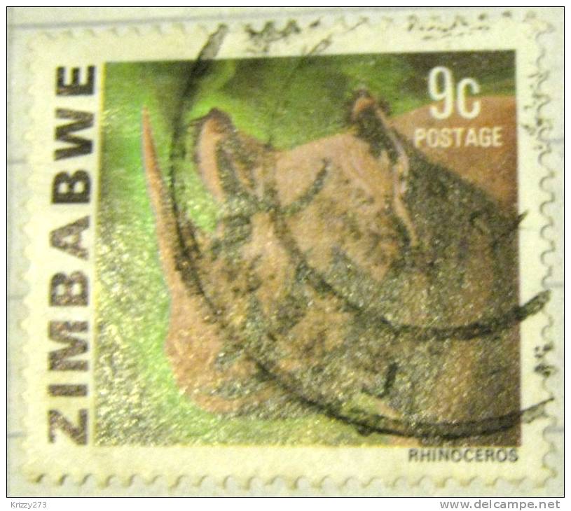 Zimbabwe 1980 Rhinoceros 9c - Used - Zimbabwe (1980-...)