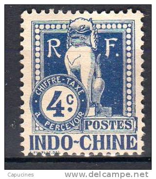 INDOCHINE - 1908: "Timbre Taxe (Dragon D'Angkor)" - N° T6* - Strafport