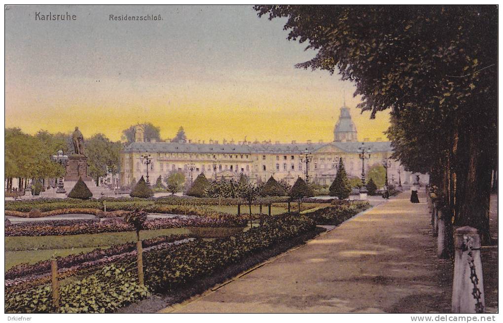 Karlsruhe,  Residenzschloss, Um 1910 - Karlsruhe