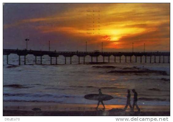 California - Ocean Beach - San Diego - Viaggiata Mancante Di Affrancatura Formato Grande - San Diego