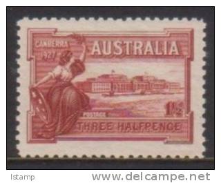 1927 - Australia PARLIAMENT HOUSE CANBERRA 1.5d Single Stamp MNH - Nuevos