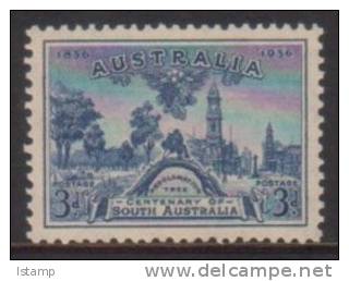 1936 - Australia Centenary SOUTH AUSTRALIA 3d Single Stamp MNH - Nuovi