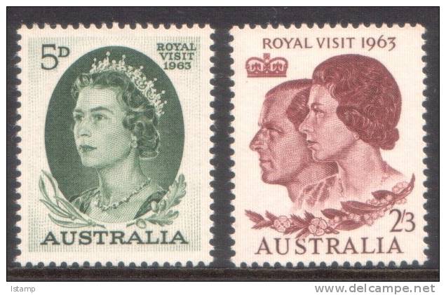 ⭕1963 - Australia ROYAL VISIT - Set 2 Stamps MNH⭕ - Neufs