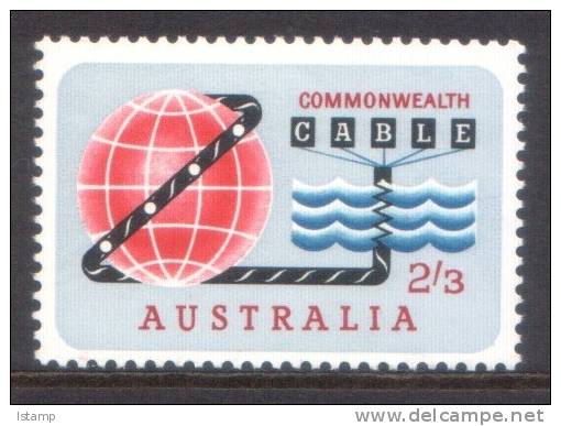 ⭕1963 - Australia CABLE Encircling Globe - 2'3s Single Stamp MNH⭕ - Neufs