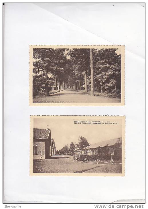 - BRASSCHAAT - Ecole D´ Artillerie - 9 Cartes Dans Coffret - Corps De Garde - Entrée Du Camp - Piscine - Autres & Non Classés